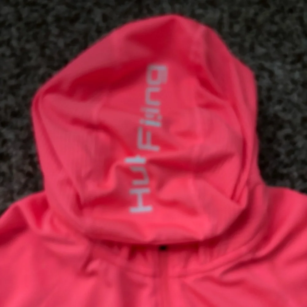 Huk Vibrant Pink Performance Hoodie - Picture 3 of 5